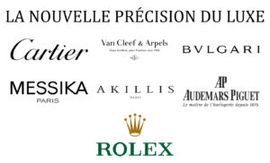 Visuel de couverture officiel et bannière principale de l'article « La Nouvelle Précision du Luxe ». Cette composition rassemble les logos des plus prestigieuses Maisons partenaires (Cartier, Van Cleef & Arpels, Bulgari, Messika, Akillis, Audemars Piguet, Rolex) pour la section Joaillerie & Horlogerie de l'édition de Juin 2026 de THE Magazine