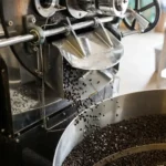 Torrefaction café déchargement grains chauds machine artisanale